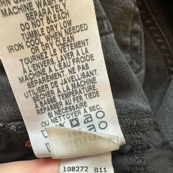 7 for all Mankind Black High Waisted Cropped Luxe Vintage Jeans Size 31 - Picture 5 of 9